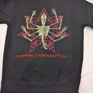 Tool Fear Inoculum Vintage Concert Black Hoodie Red Graphics Medium